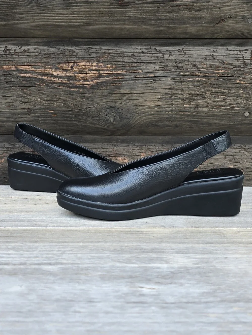 Natutalizer Sutton Y2K Corporate Chic Leather Slingback Comfort Wedge 7M